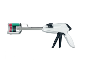 Curved cutting stapler for thick tissue