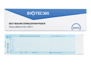 Self-sealing sterilization pouch